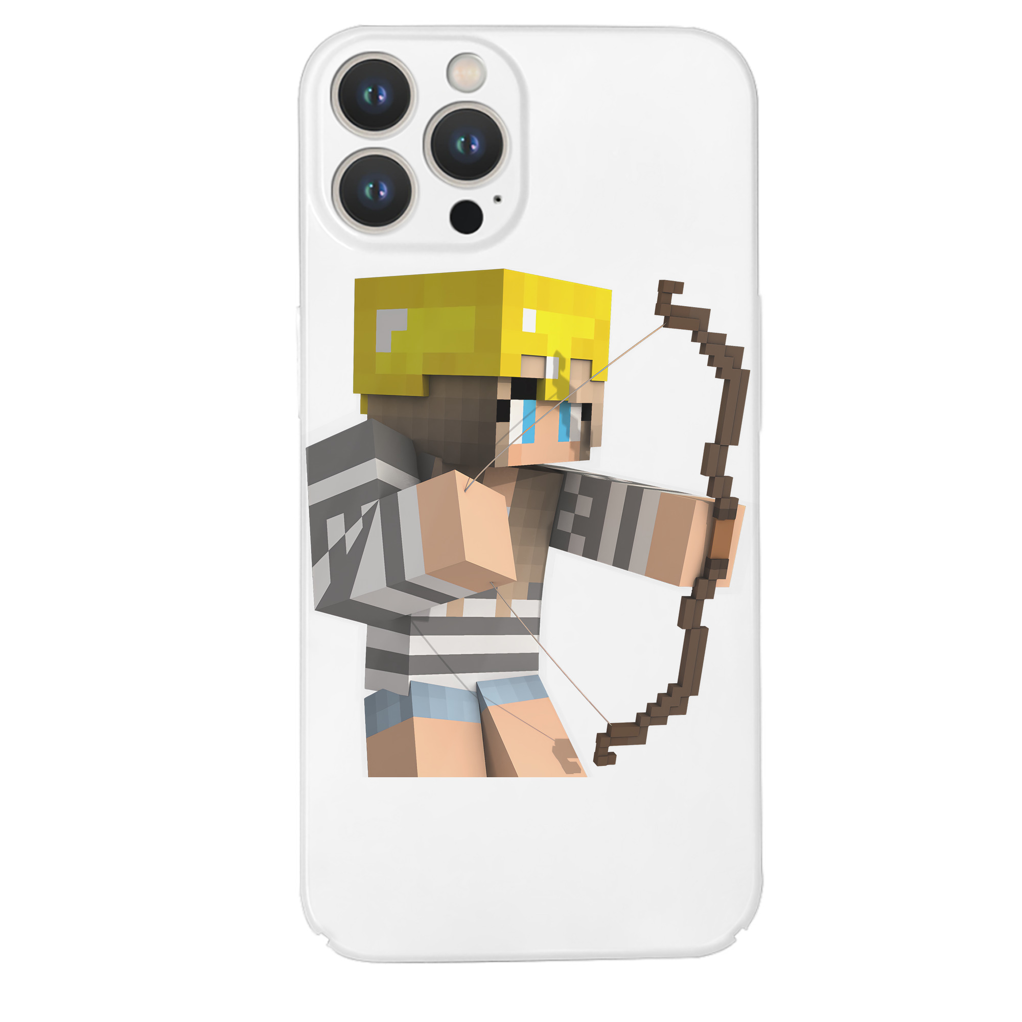 （画像用） マインクラフト ブロックの世界 Minecraft MC Block world 【iPhone 14シリーズ対応】ハードケース
